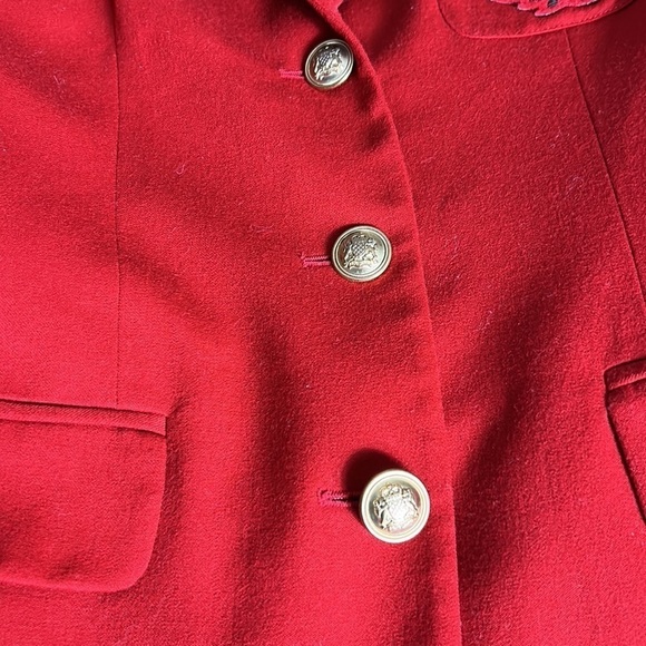 Lauren RL Red Jacket Embroidered 3D Crest Patch  Wool Size 4P - Picture 6 of 13